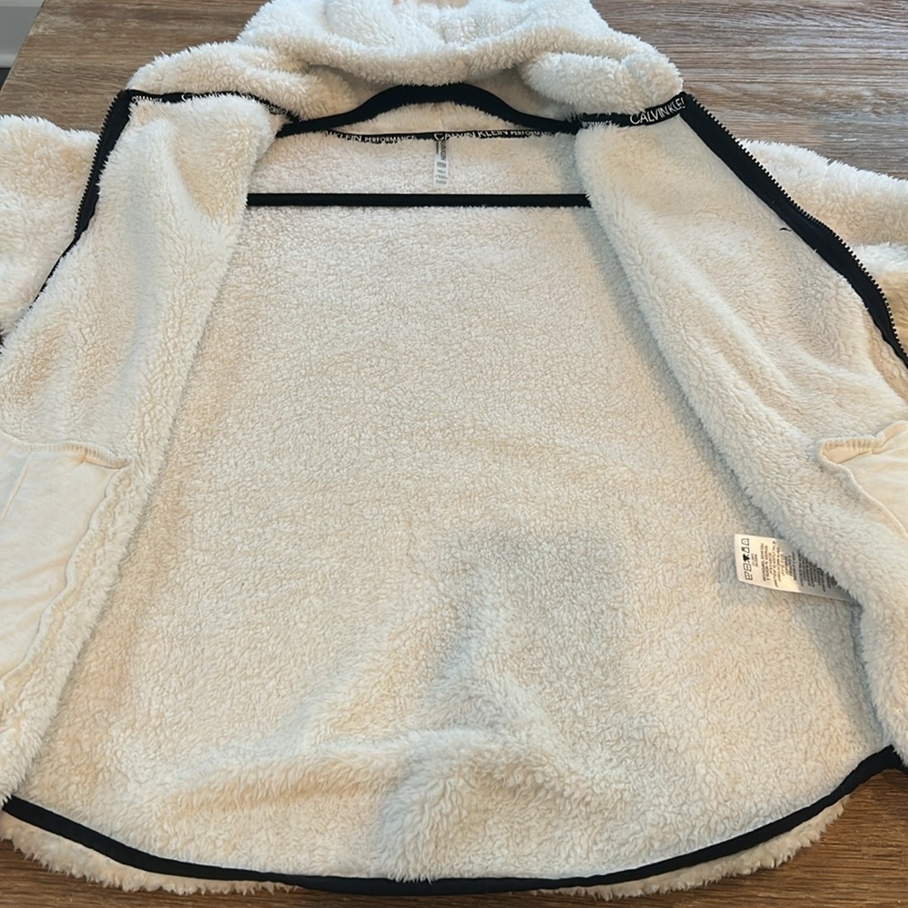 Calvin Klein, Performance, Teddy Jacket, Fleece, Zip, Hoodie, Size, SP - Picture 7 of 10